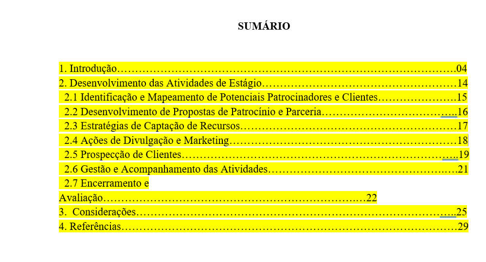 Sumário manual